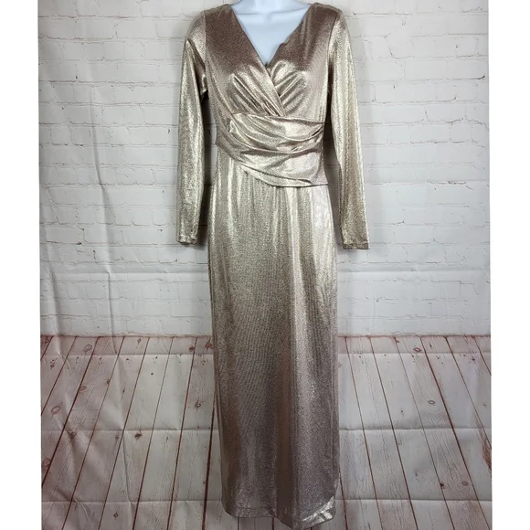 Eliza J | Dresses | Eliza J Metallic Foilprint Long Sleeve Maxi Cocktail Dress Size 6 Petite | Poshmark Eliza J | Dresses | Eliza J Metallic Foilprint Long Sleeve Maxi Cocktail Dress Size 6 Petite | Poshmark